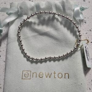 Newton Silver Beaded Necklace - Polished Silver Tone